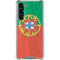 Portugal Flag Distressed Galaxy S24 FE Clear Case